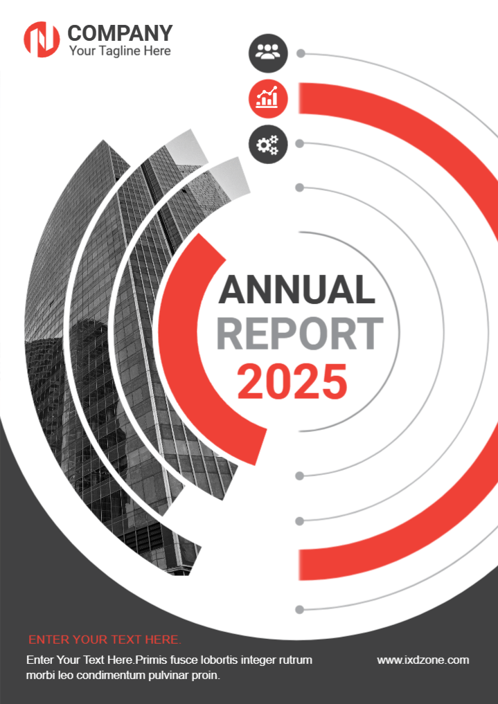 Orange and Grey SVG Annual Report Cover for a Fresh Look